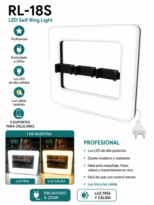 ARO LED PROFESIONAL IDEAL VIVOS-220V-C.REMOTO